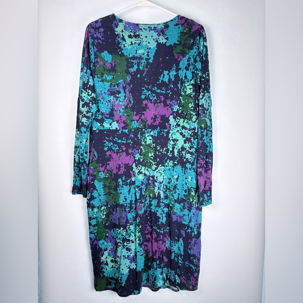 Boden Multicolor Abstract Print Jersey Dress Size 14 - Picture 2 of 6